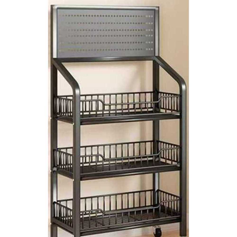편의점 진열대 이동식 슈퍼마켓 과자 간식 매대 선반 3단 50cm - 상품 이미지