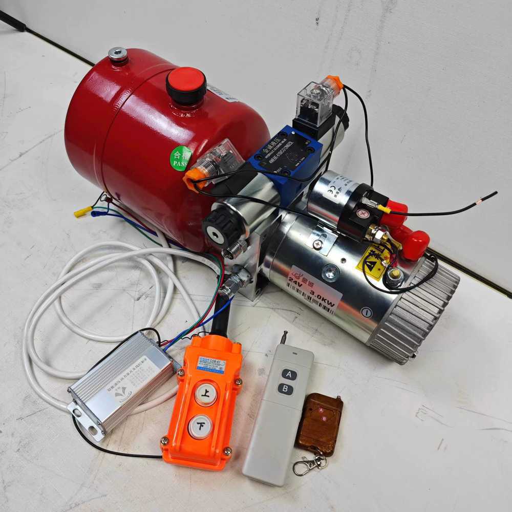 유압펌프 실린더 트럭 전기 리프팅 전원장치 12V 2.2kW 4L - 상품 이미지