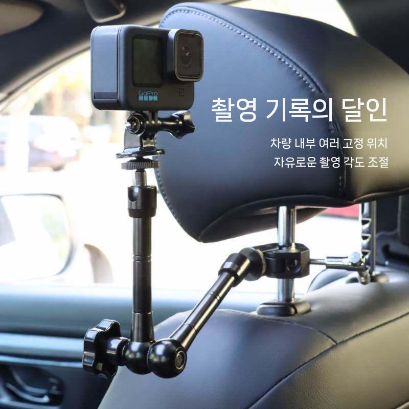 차량용 휴대폰 거치대 브래킷 클립형 진공흡착 유리 홀더 집게형 - 상세 이미지 4