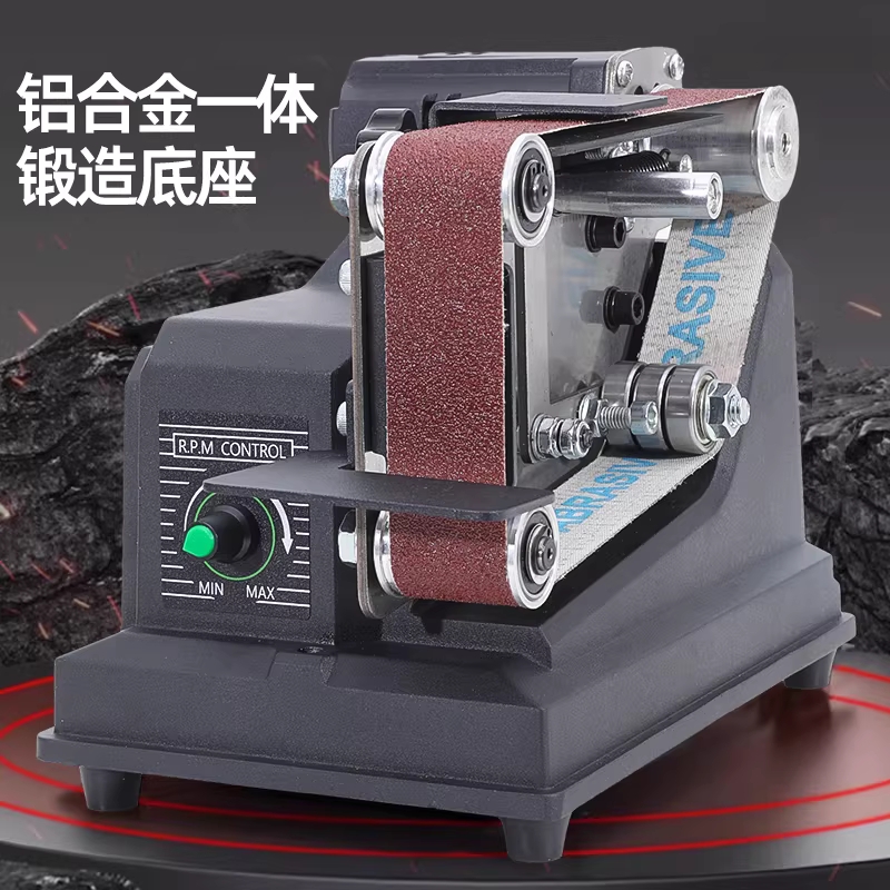 탁상용 벨트그라인더 목재 샌딩기 숫돌 연마기 칼갈이 100W - 상세 이미지 4