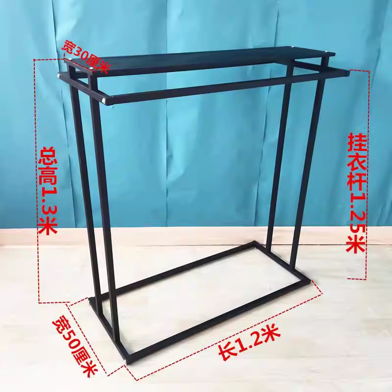 철제 양면 행거 의류매장 옷가게 드레스룸 디피 옷걸이 1x1.3m - 상세 이미지 2
