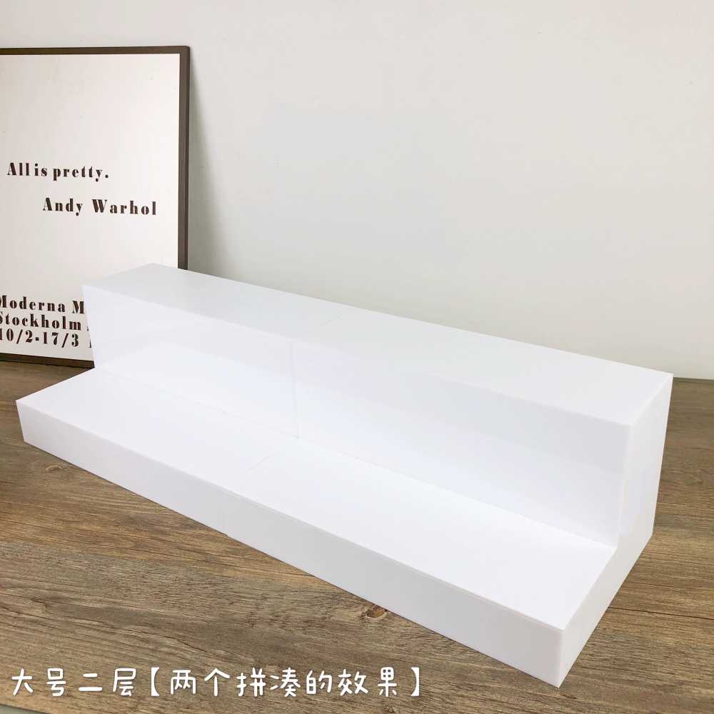 계단형 받침대 소품 선반 화분 가방 계단식 진열대 1단 30cm - 상세 이미지 4