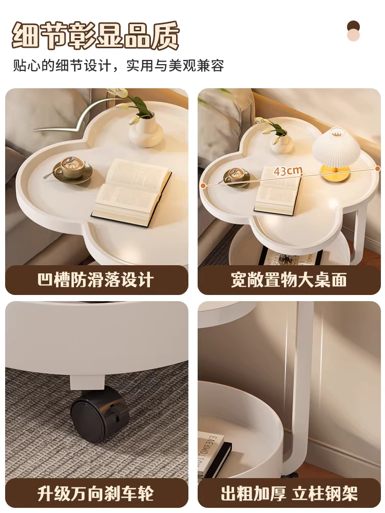 소파 사이드 테이블 미니 탁자 바퀴달린 거실 협탁 - 상세 이미지 3