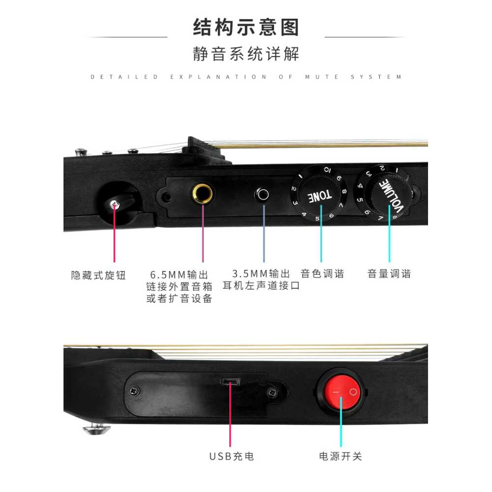 입문용기타 초보자 낭만 여행 클래식 어쿠스틱 통기타 - 상세 이미지 3
