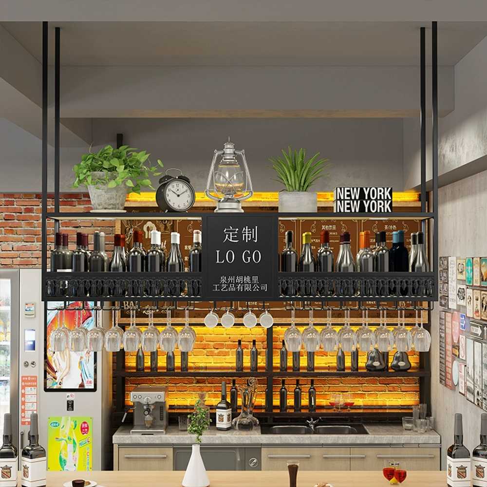 벽 거치 와인 랙 렉 양주 위스키 진열 보관함 수납장 100x30x80 - 상세 이미지 5