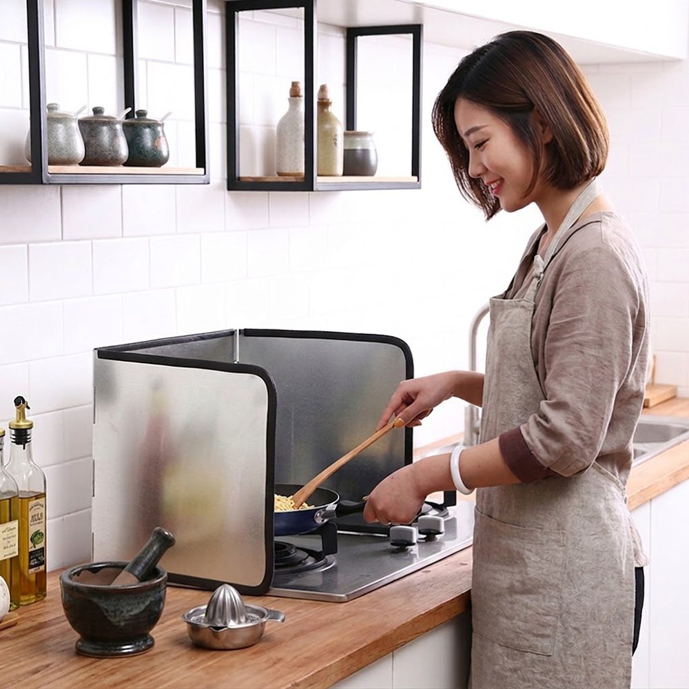 람스 기름튐방지 가스렌지가림막 인덕션 렌지 기름막이 오염방지 가드 대형 - 상세 이미지 4