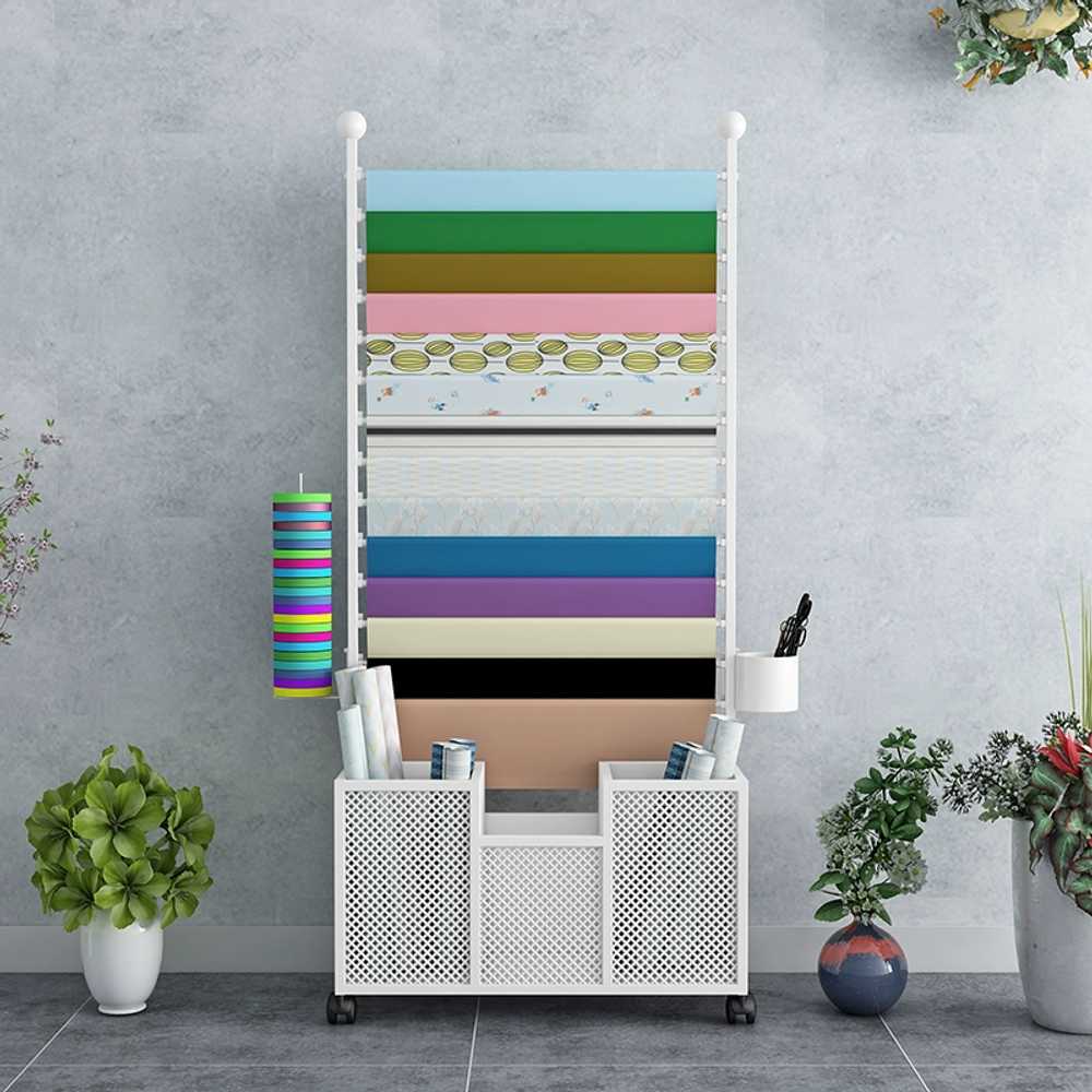 꽃집 포장지 거치대 철제 시트지 플라워리본 선반 70x27x170cm - 상세 이미지 2