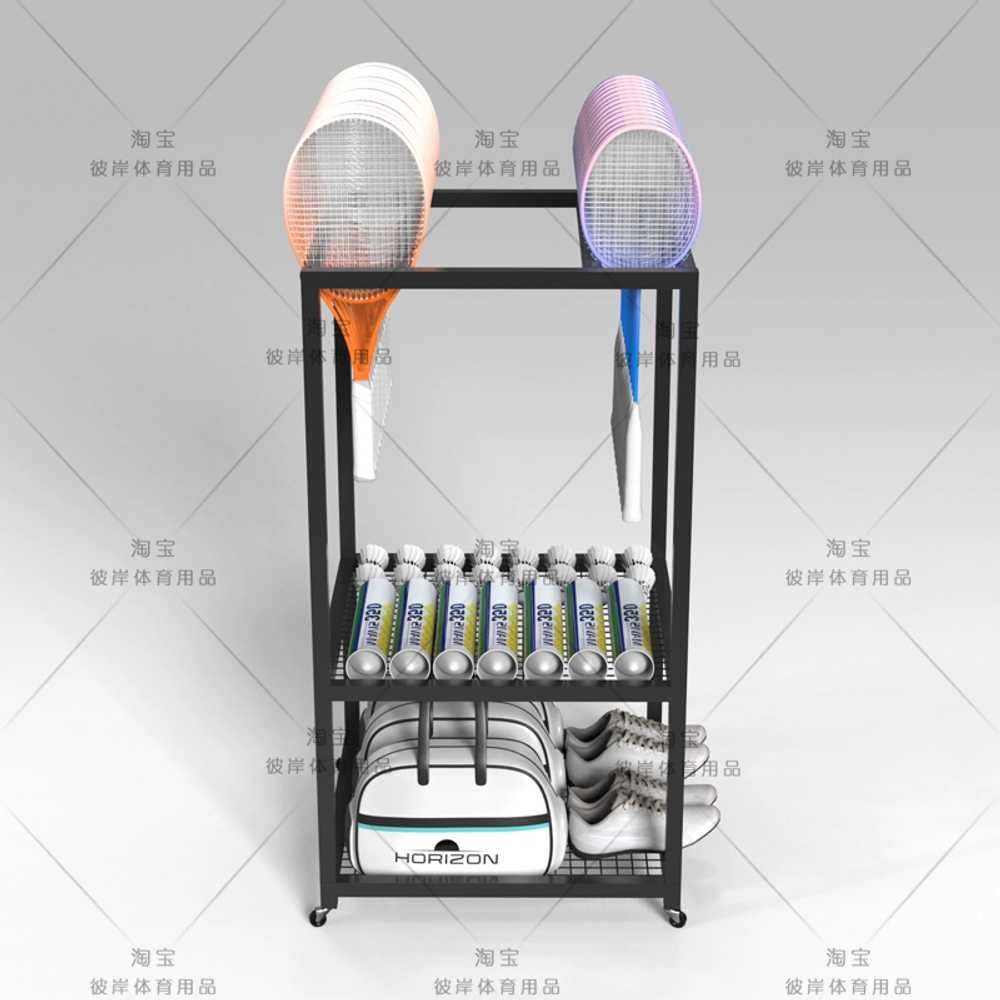 배드민턴 라켓 거치대 셔틀콕 홀더 진열 16 보관 이동식 - 상세 이미지 5