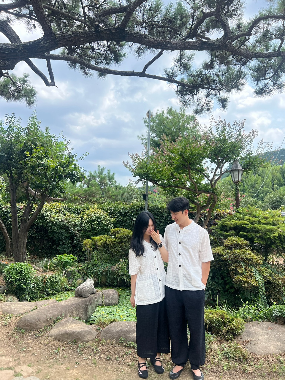 남녀공용 체크무늬 여름 반팔저고리 생활한복 법복 개량한복 - 상세 이미지 2