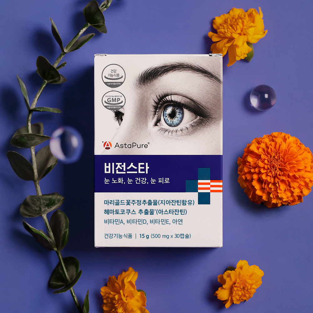 비전스타 루테인 지아잔틴 아스타잔틴 영양제 30캡슐, 1개 - 상품 이미지