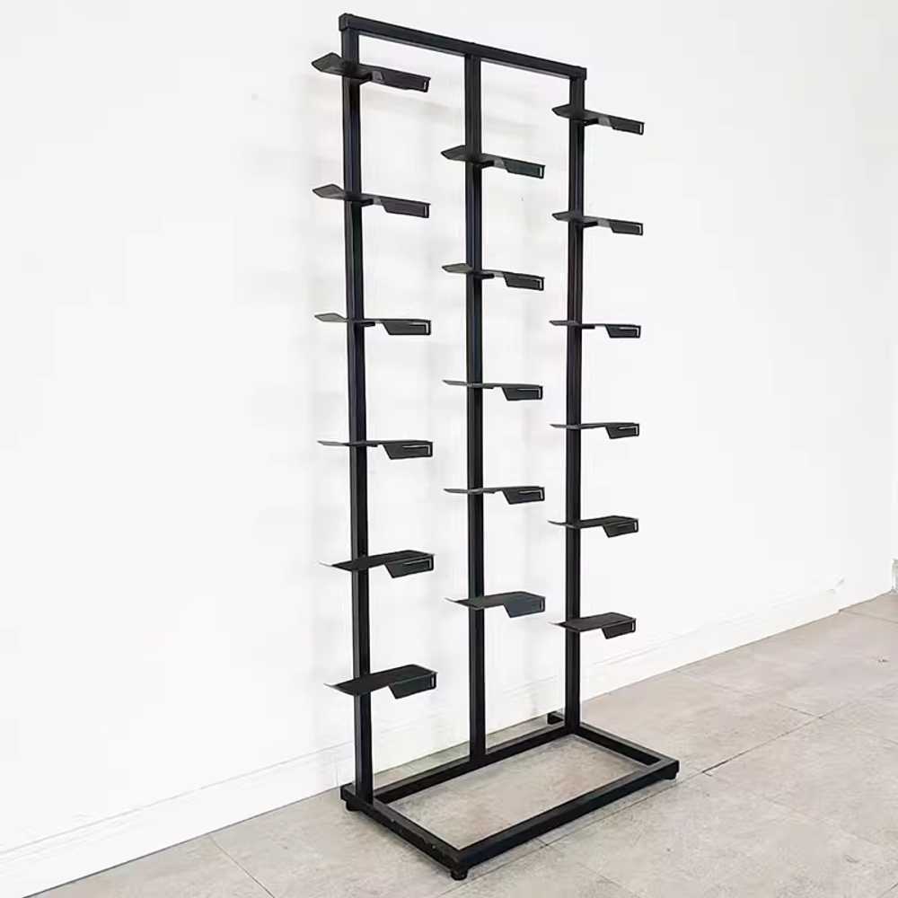 매장용 신발진열대 스탠드 디스플레이 구두 랙 150x60x35 단면 - 상품 이미지