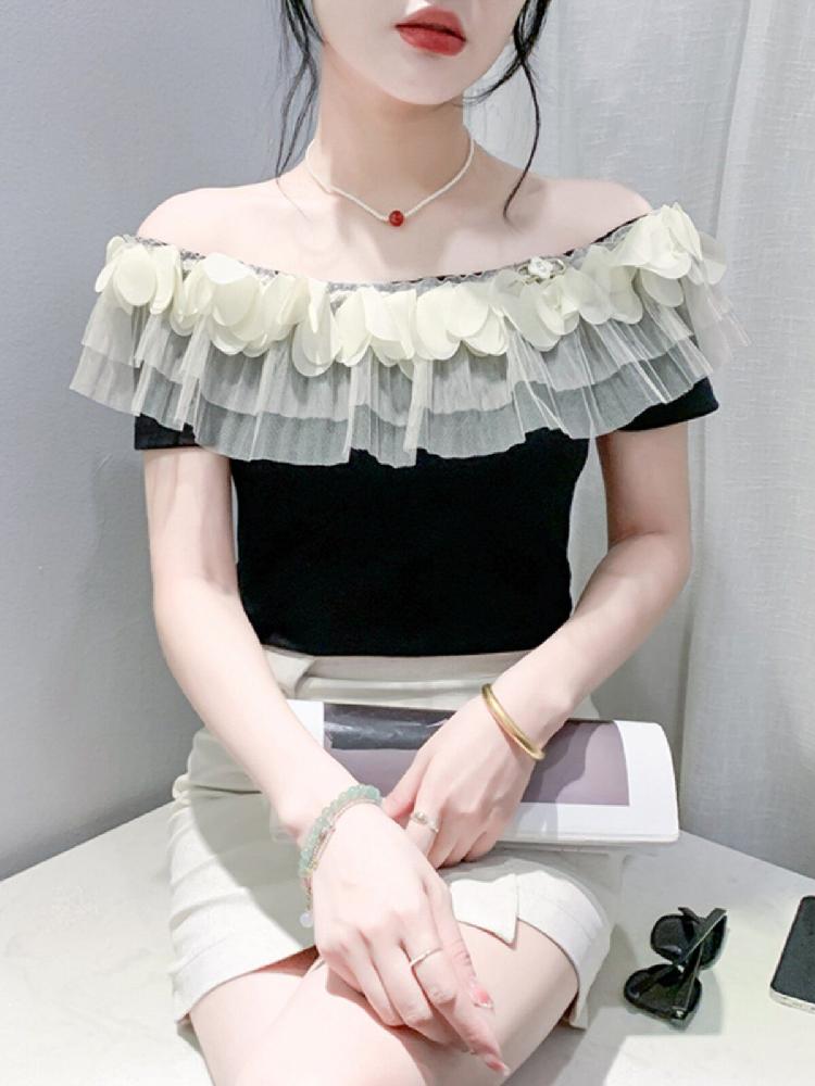댄스복 상의 사교 공연복 반팔 연습복 라틴 여성 분홍색 M 이미지 7