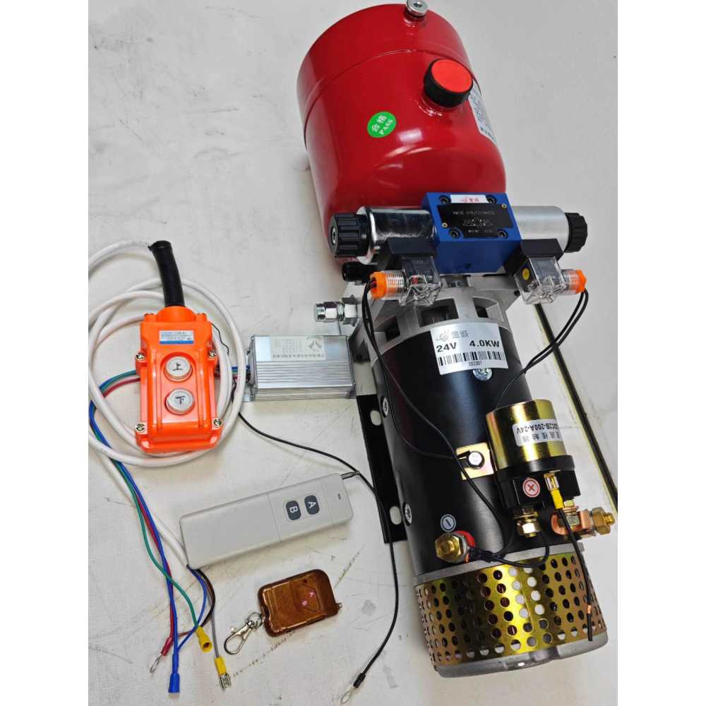 유압펌프 실린더 트럭 전기 리프팅 전원장치 12V 2.2kW 4L - 상세 이미지 3
