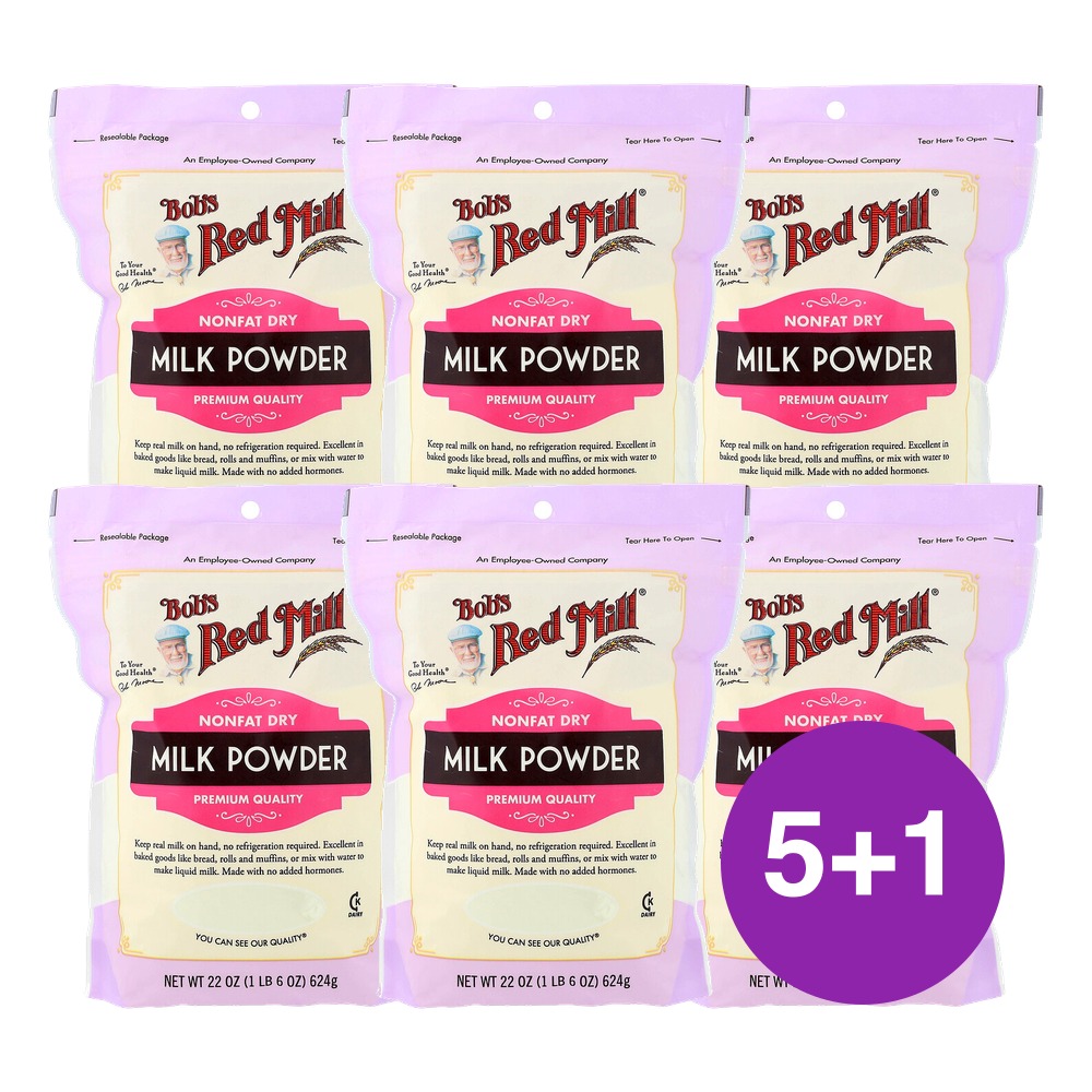 밥스레드밀 밀크 파우더 탈지 분유 624g, 6개