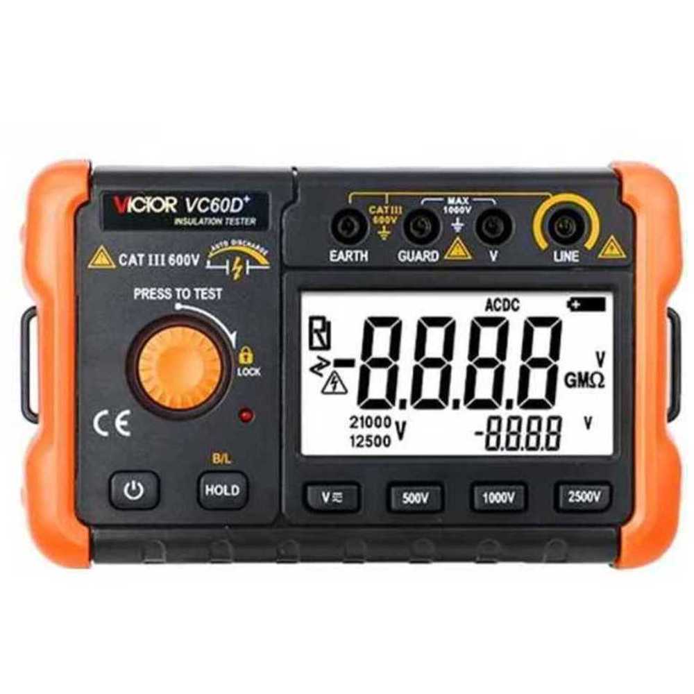 절연저항계 디지털 테스트기 누전측정기 VC60B 1000V - 상세 이미지 2