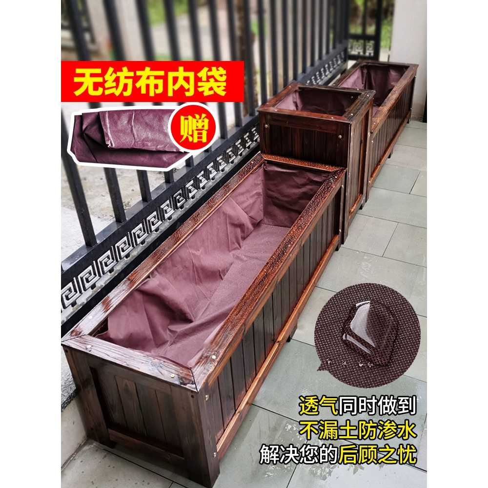 대형 화단 방부목 플랜트박스 파티션 공원 텃밭상자 80x30x30 이미지 6