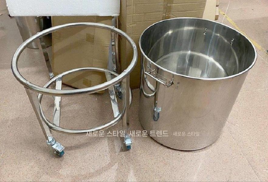 원형 곰솥 운반카 다라이 이동카 운반수레 바퀴카트 휠 40cm - 상세 이미지 4