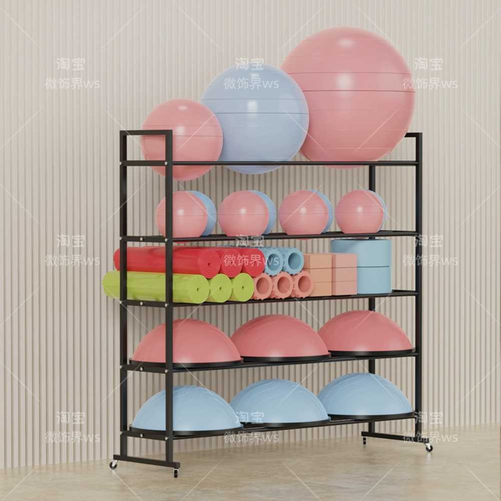 볼 보관함 보수볼 요가 선반 짐수납대 필라테스 랙 155x50 - 상세 이미지 4