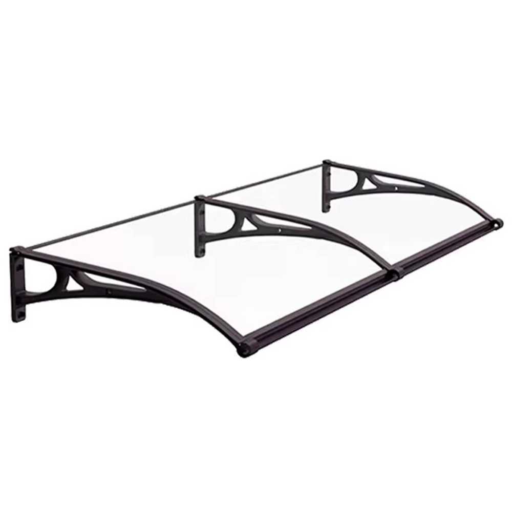 빗물받이 렉산 현관 테라스 지붕 어닝 발코니 처마 80cm - 상품 이미지