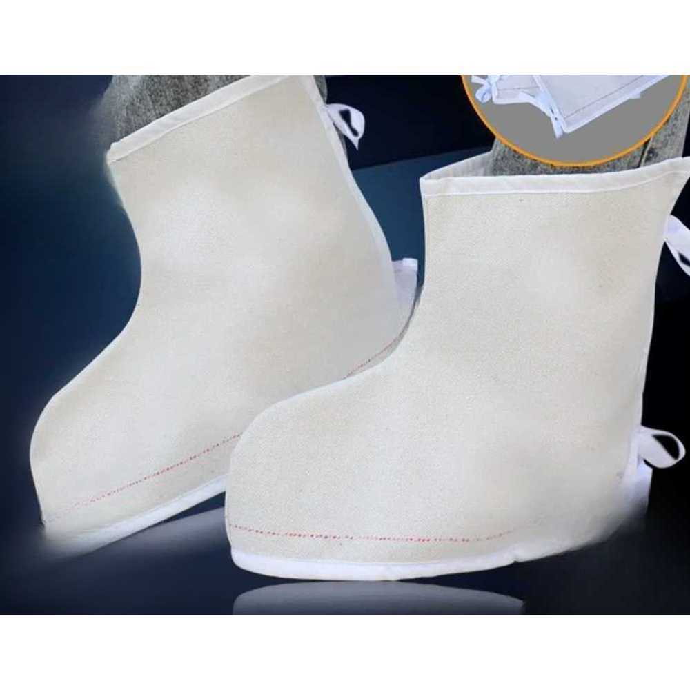 용접 팔토시 소가죽 작업용 난연 안전장갑 발 보호 32cm - 상품 이미지