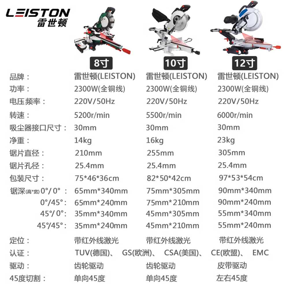 슬라이딩 각도절단기 금속 목공 고정밀 8인치 푸시 톱 - 상세 이미지 3