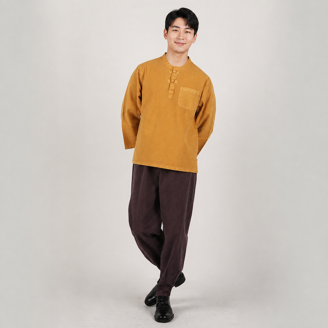 남자 봄가을 생활한복 20수 기본티 바지 개량 계량 한복 절복 법복 - 상세 이미지 4