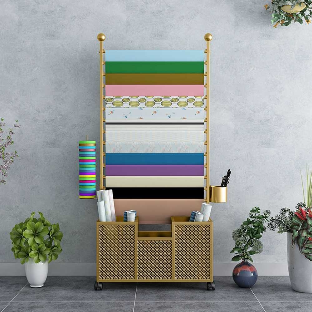 꽃집 포장지 거치대 철제 시트지 플라워리본 선반 70x27x170cm - 상세 이미지 4