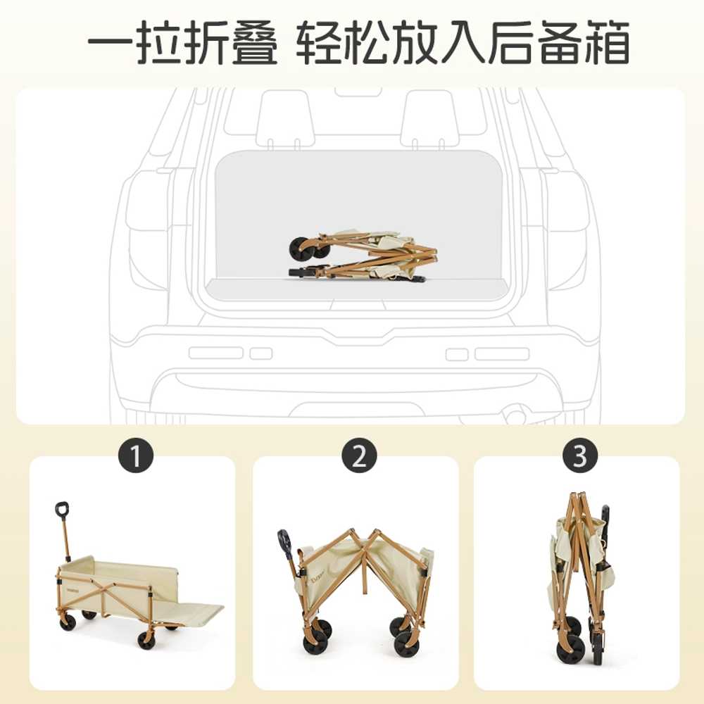 접이식 웨건 롤테이블 낚시 차박 피크닉 카트 연장 트레일러 이미지 6