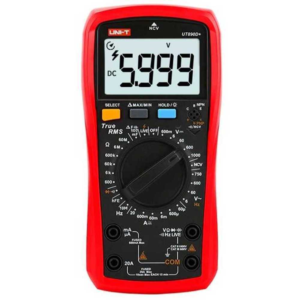 디지털 멀티미터 측정기 전기 전류 검전기 UT890D+ - 상품 이미지