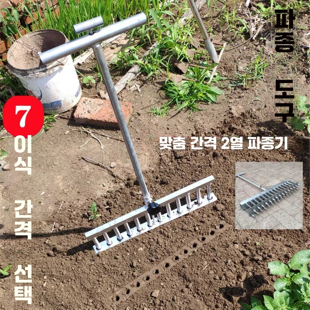 들깨파종기 양파 씨앗 이식기 감자 마늘 심는 기계 콩 간격10cm6개 - 상세 이미지 2