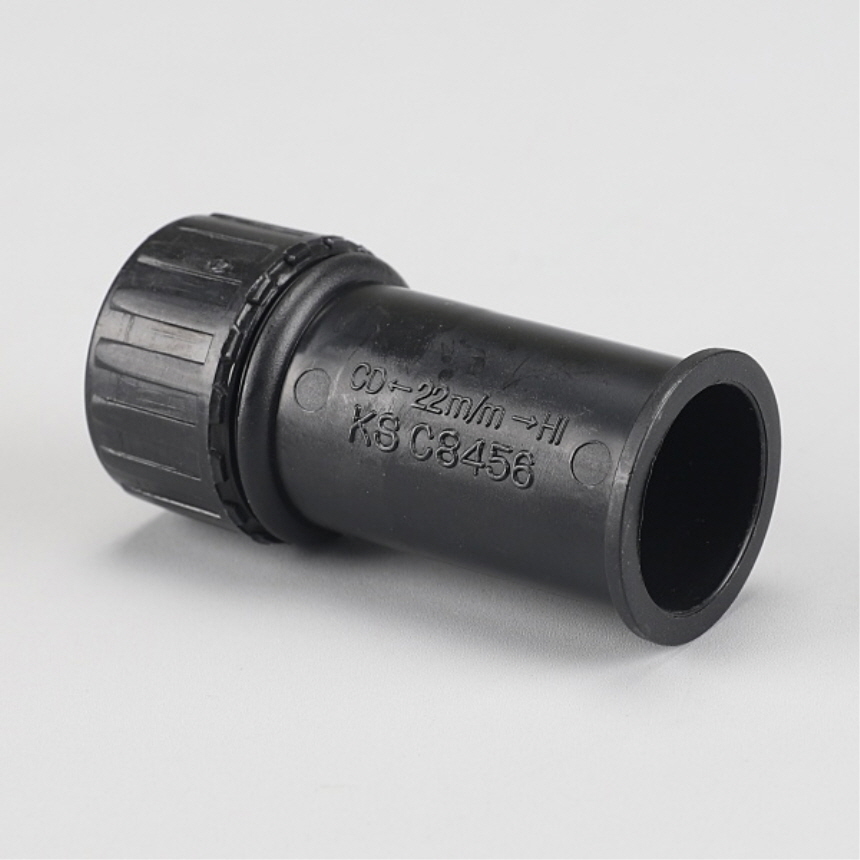 난연 CD 파이프 전선관 이종 연결 카프링 전기공사 배관부속 22mm 흑색 1봉 10개 - 상세 이미지 3