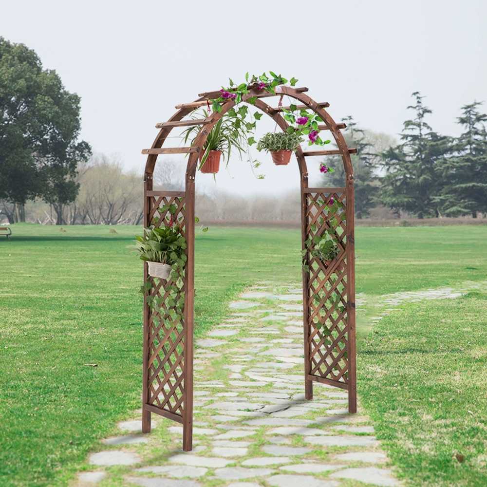 정원 방부목 아치 원목 울타리 지지대 입구 게이트 (A형) 100cm - 상세 이미지 3