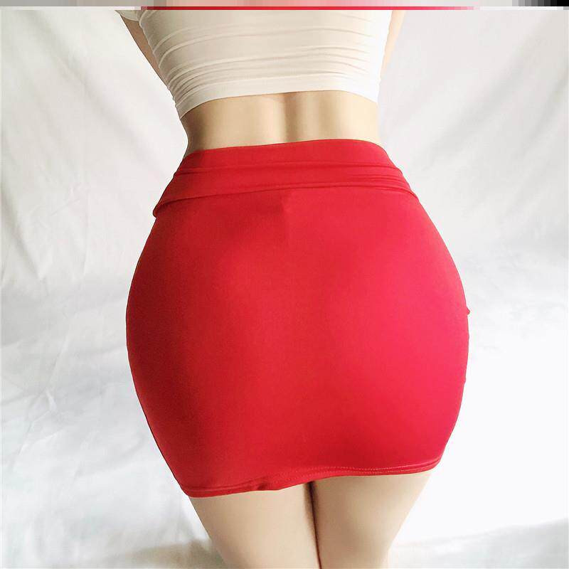 여성 밀착 초미니 치마 타이트 투명 미니스커트 엉덩이라인 여자 누디 짧은 이너 속치마 이미지 6