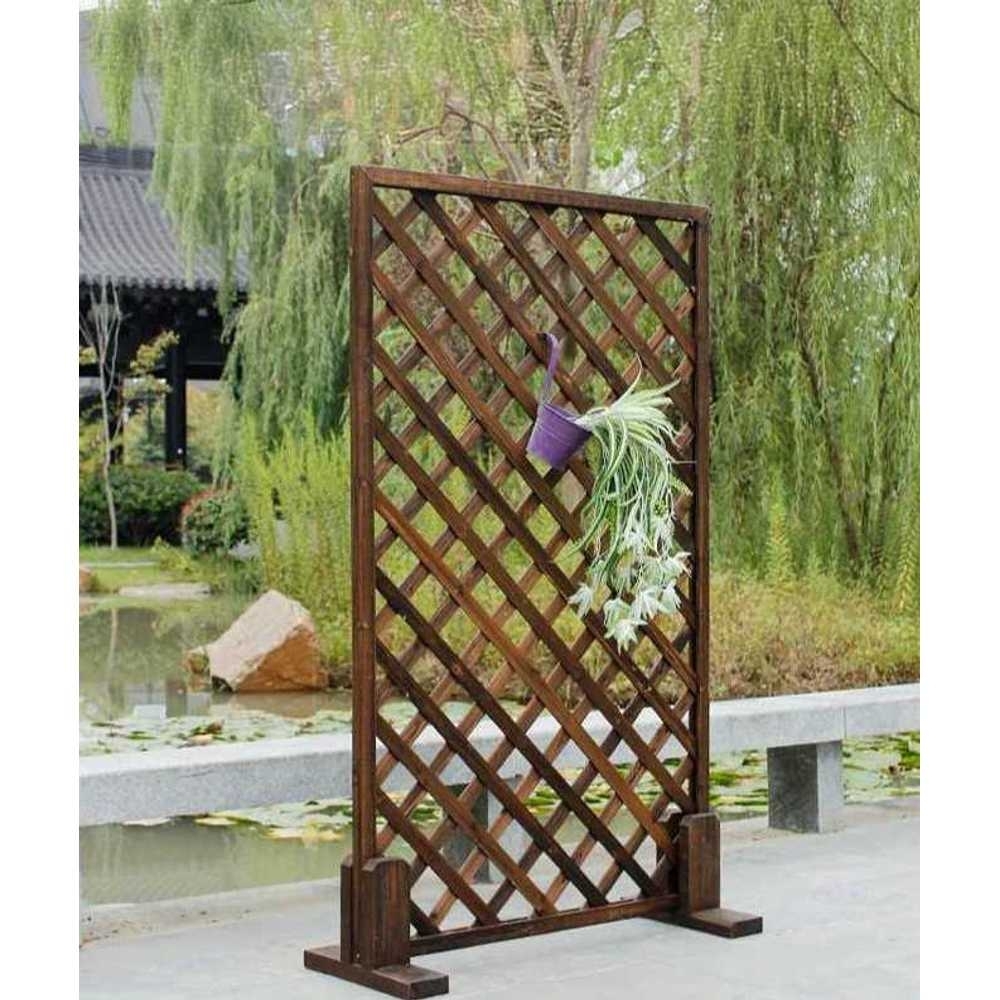 원목 방부목 울타리 파티션 전원 주택 마당 메쉬 휀스 100x100cm - 상품 이미지