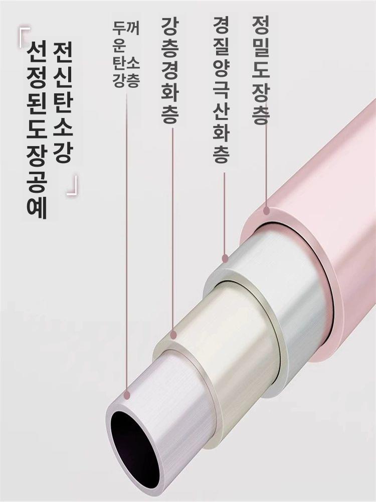 이동식 실내 빨래 건조대 베란다 옷걸이 옷장형 [100cm] 단층 두꺼운 핑크 - 상세 이미지 4