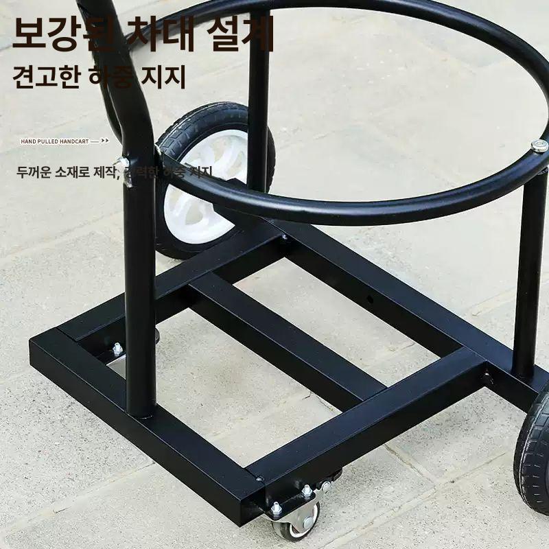 농업용 운반카트 3륜 버킷 손수레 농작물 수확 농장용 옵시디언 15CM 바퀴 브레이크 포함 - 상세 이미지 3