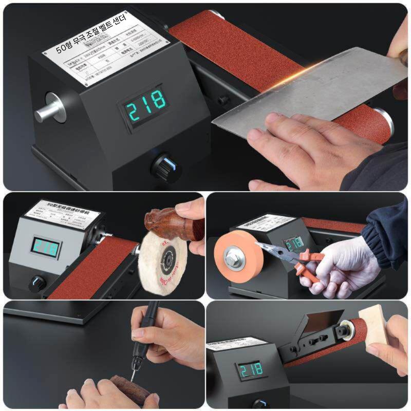 벨트샌더 연마기 연삭기 각도조절 샌더기 탁상용 샌딩 800W - 상세 이미지 5