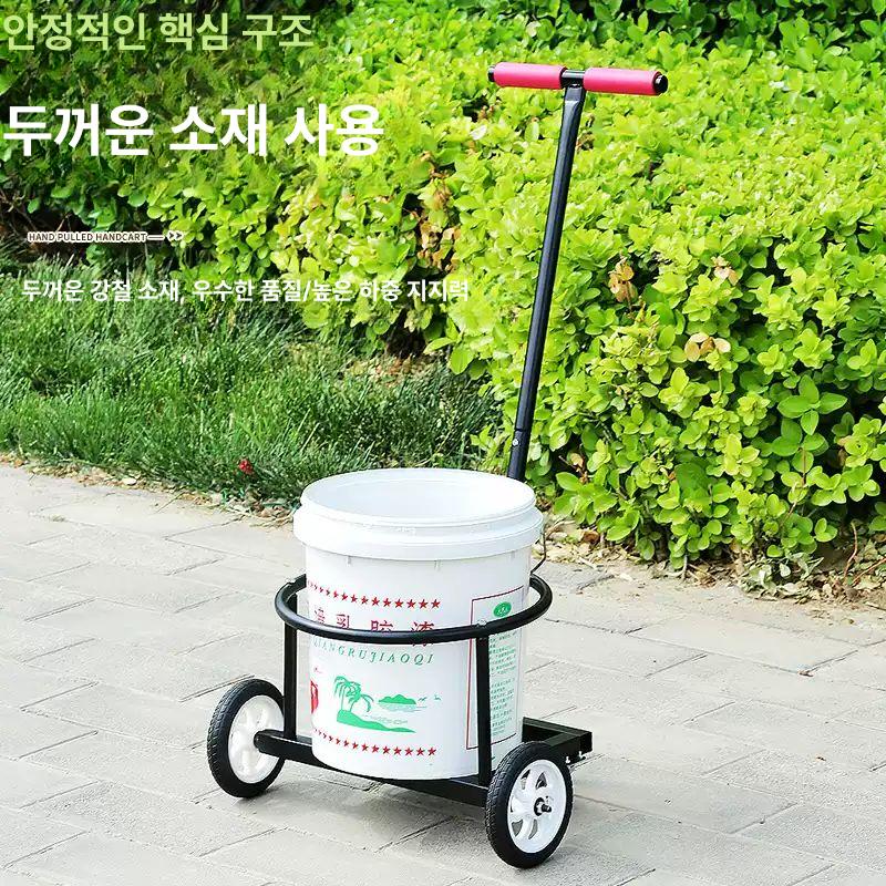 농업용 운반카트 3륜 버킷 손수레 농작물 수확 농장용 옵시디언 15CM 바퀴 브레이크 포함 - 상세 이미지 5