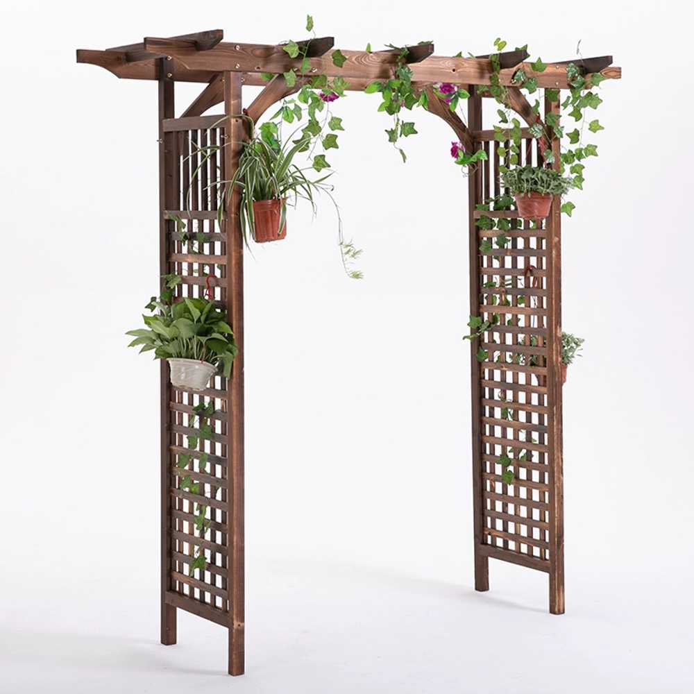 정원 방부목 아치 원목 울타리 지지대 입구 게이트 (A형) 100cm - 상세 이미지 4