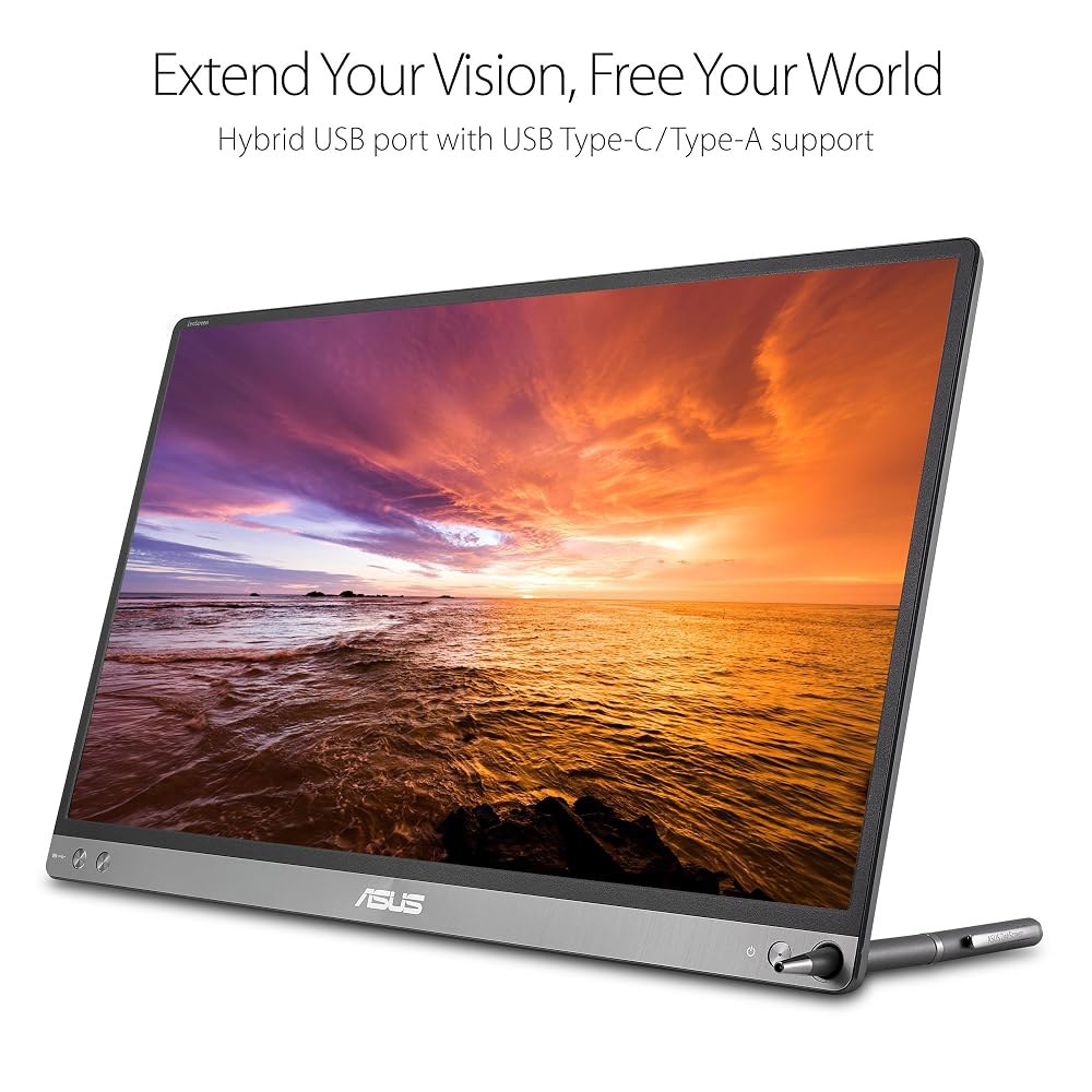 ASUS ZenScreen 15.6인치 1080P 휴대용 USB 모니터(MB16AC) - 풀 HD(1920 x 1080), IPS, 타입-C, 아이 케어, 스마트 케이스, 노트북용 - 상세 이미지 2