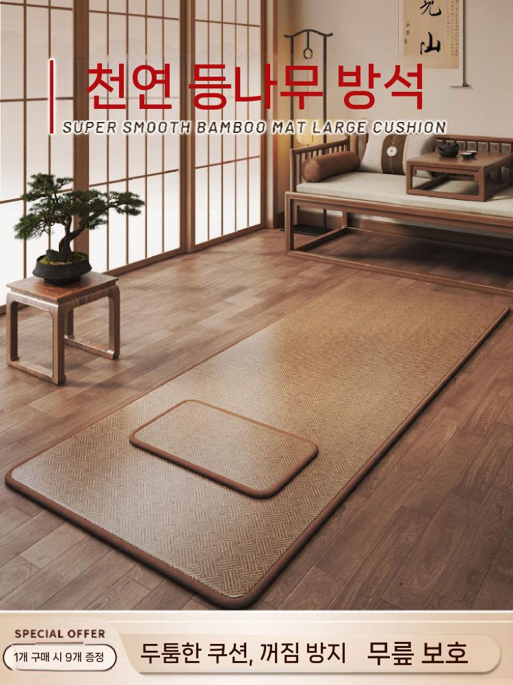 찜질방 매트 바닥매트 라탄 원룸 사우나 토퍼 바닥 A 60x220cm - 상세 이미지 2