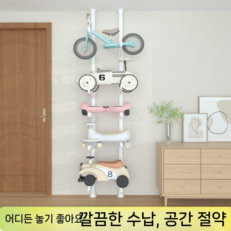 킥보드 거치대 현관 보관대 스탠드 진열대 정리대 수직 2단 큰 - 상세 이미지 3