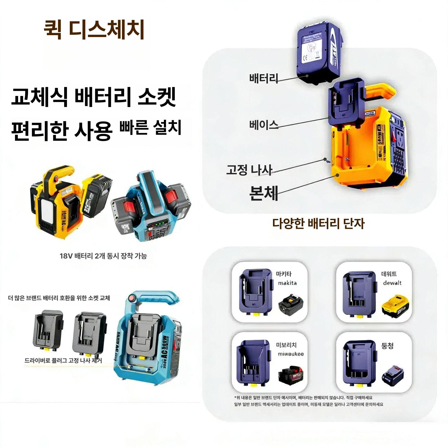정현파 호환 휴대용 범용 소켓 A 110 V(300W 600W) - 상세 이미지 2