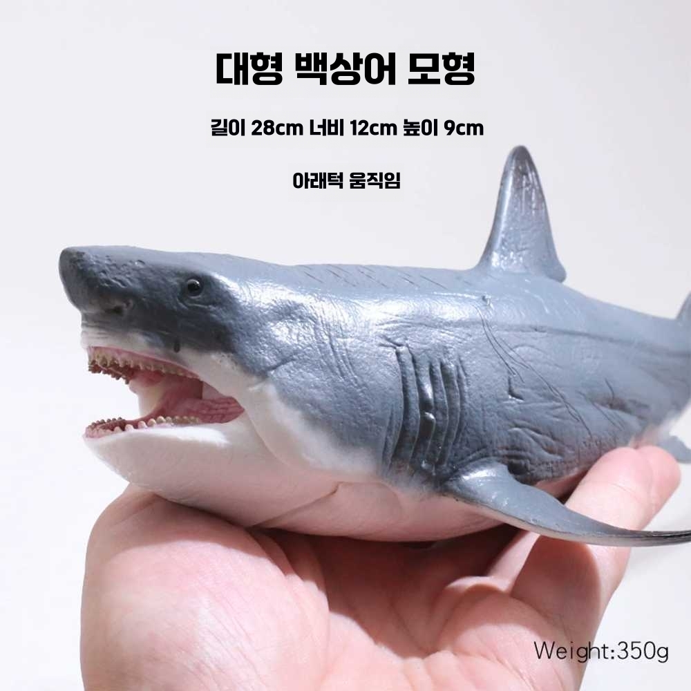 메갈로돈피규어 고대 상어 모형 죠스 해양 동물 샤크 타입 A(옵션 사진 참고) - 상세 이미지 3