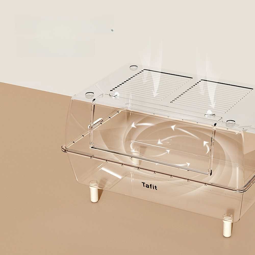 파충류사육장 투명 아크릴 게코 도마뱀 소라게 달팽이 투명케이지62cm - 상품 이미지