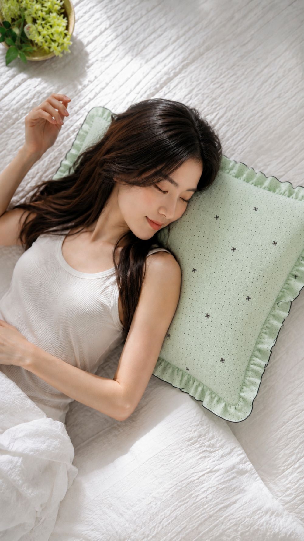 리본 시어서커 허리베개 침대등쿠션 쇼파 침대등받이쿠션 큰베개 - 상세 이미지 4