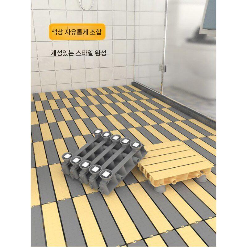 화장실 발판 발매트 욕실 미끄럼방지 논슬립 발받침 6cm 회색 이미지 7