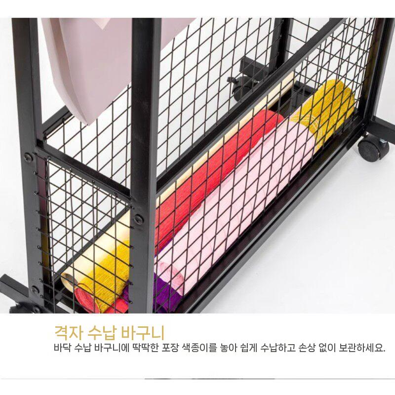 포장지 걸이대 정리대 거치대 공방 걸이 원단 스탠드 150x67x32cm 18단 중간 - 상세 이미지 5