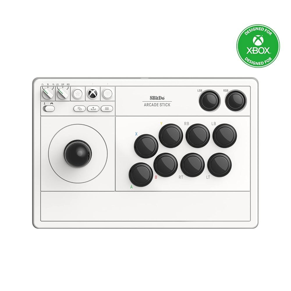 8Bitdo 엑스박스 무선 아케이드 스틱 화이트 White - 상품 이미지