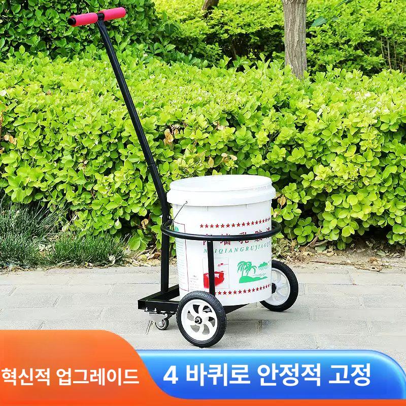 농업용 운반카트 3륜 버킷 손수레 농작물 수확 농장용 옵시디언 15CM 바퀴 브레이크 포함 - 상세 이미지 4